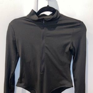 Zip front body suit
